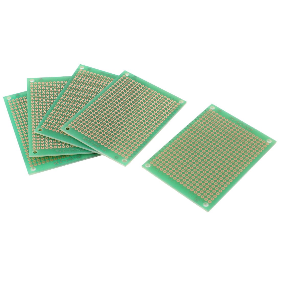 70mm x 50mm Panel Single Side Copper Prototype PCB Circuit Board Green 5 Pcs