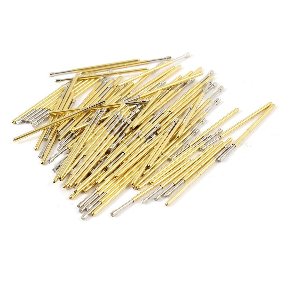 100 Pcs P100-H2 1.5mm 9-Point Plum Tip 33.35mm Length Spring Test Probes Pin