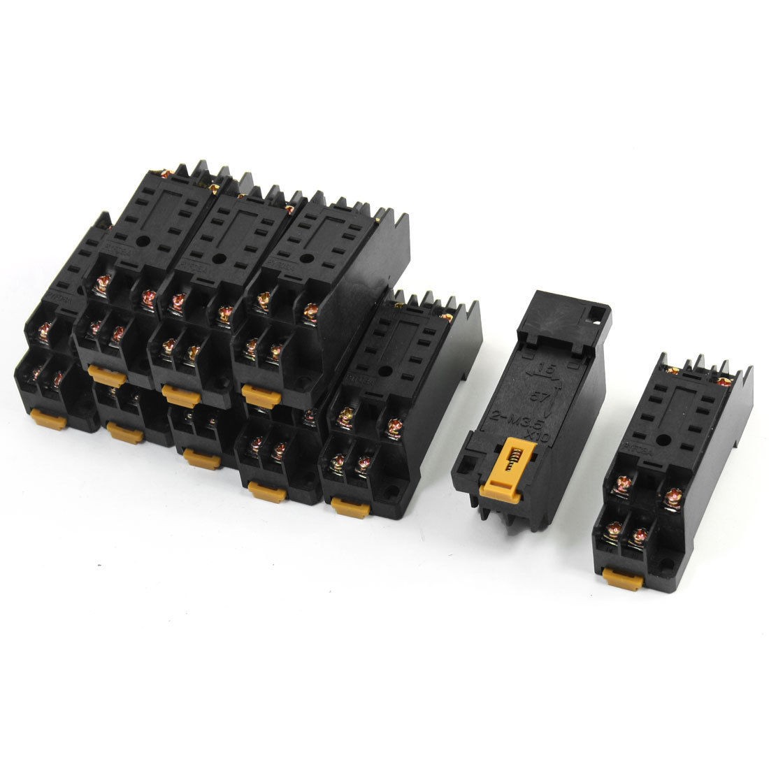 10pcs PYF08A 8 Pins Screw Terminals Power Relay Socket Base for HH52P MY2J