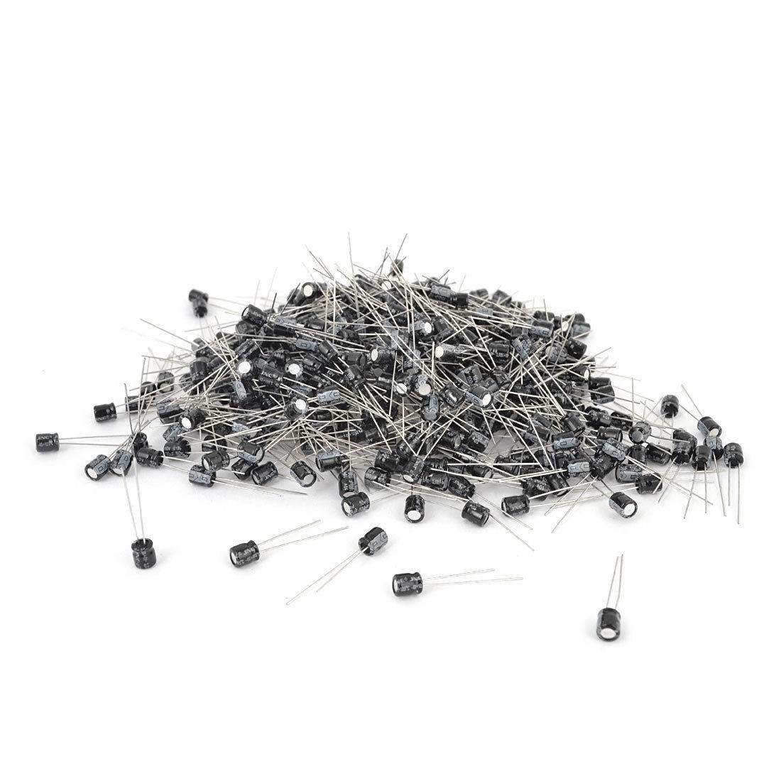 1000 Pcs 5mm x 5mm 100UF 10V Polarized Radial Electrolytic Capacitor