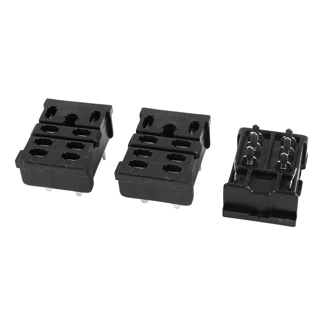 3 Pieces Black 8 Pin Auto Car Electromagneti<wbr/>c Relay Socket Base Holder 13F-2Z-A2
