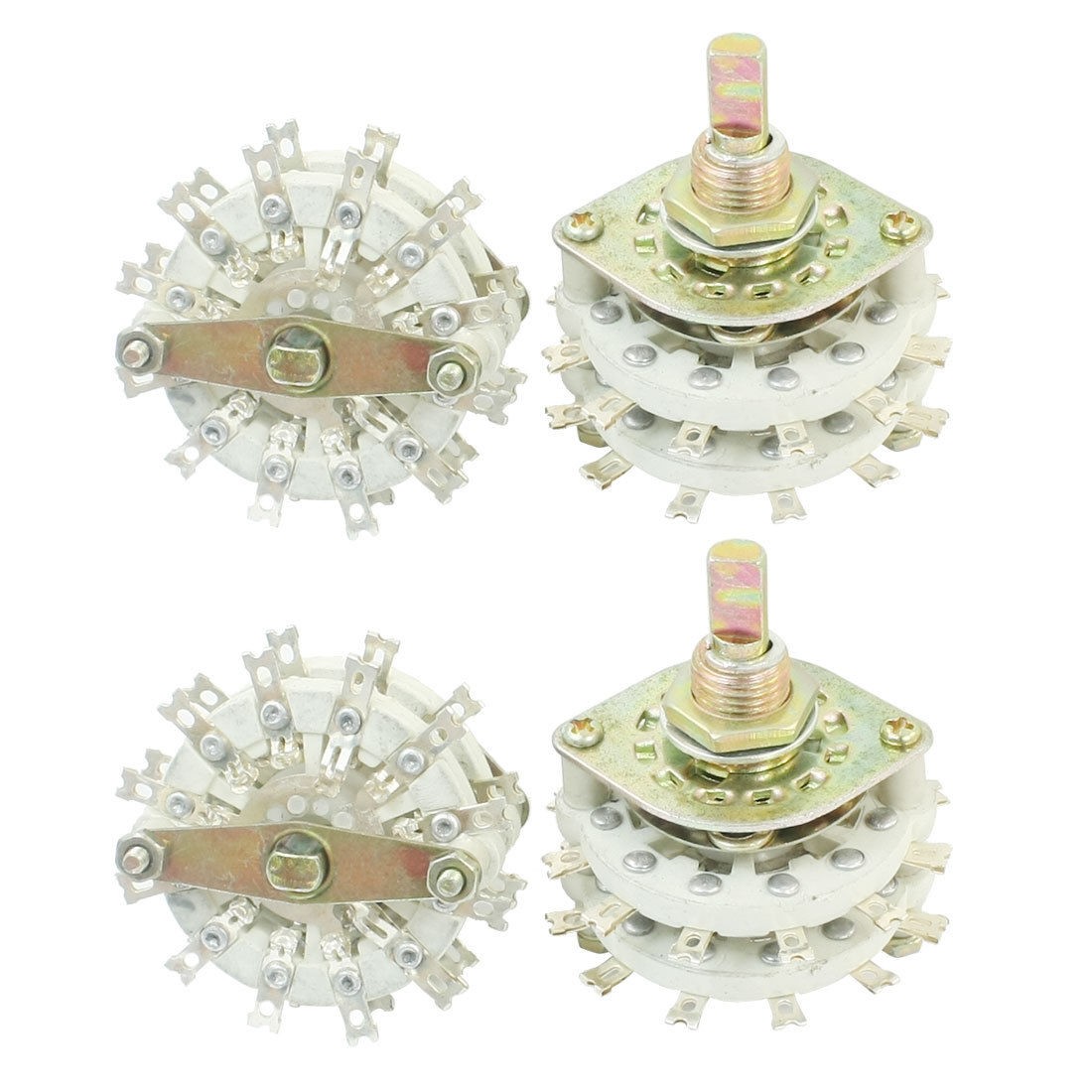 4pcs KCZ6*3 6P3T 6 Pole 3 Throw Double Deck Band Channel Rotary Switch