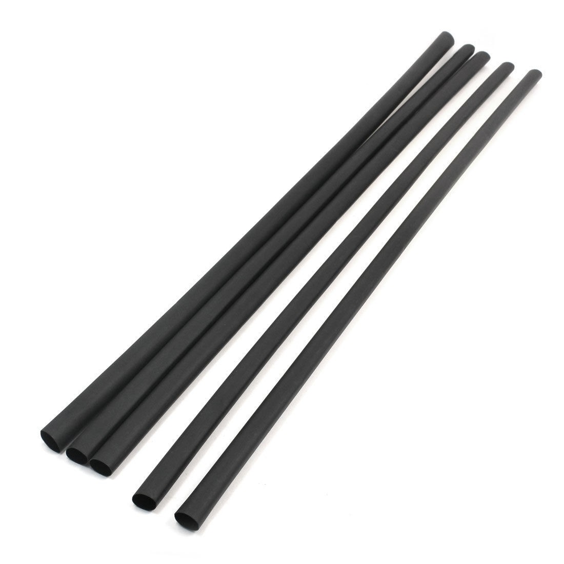 5 Pcs 60cm Long 14mm Dia Ratio 4:1 VW-1 Black Heat Shrinkable Shrinking Tubing