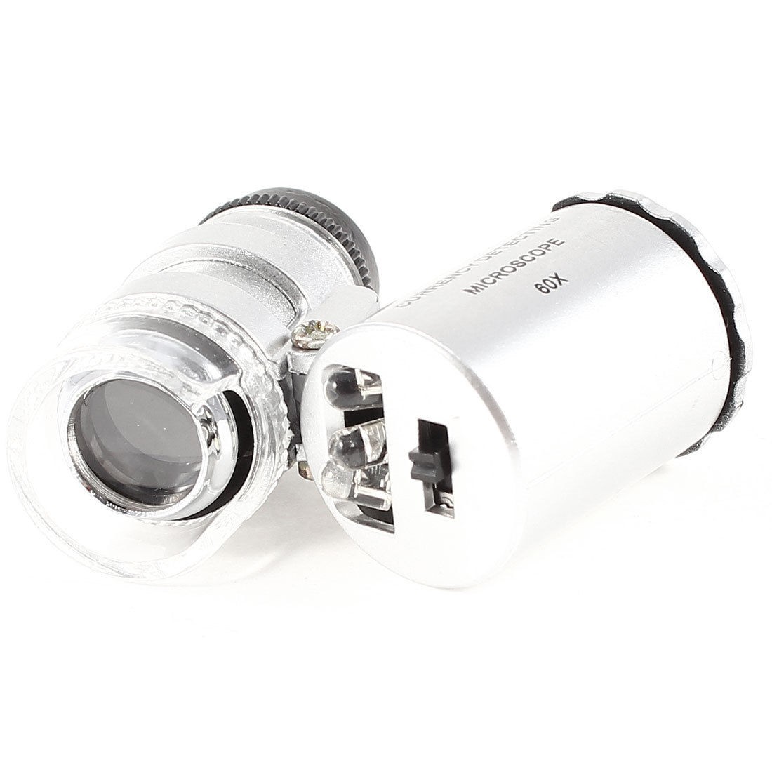 Aluminum Shell Viewing Gems Jewelry 60X Mini Microscope LED Magnifier