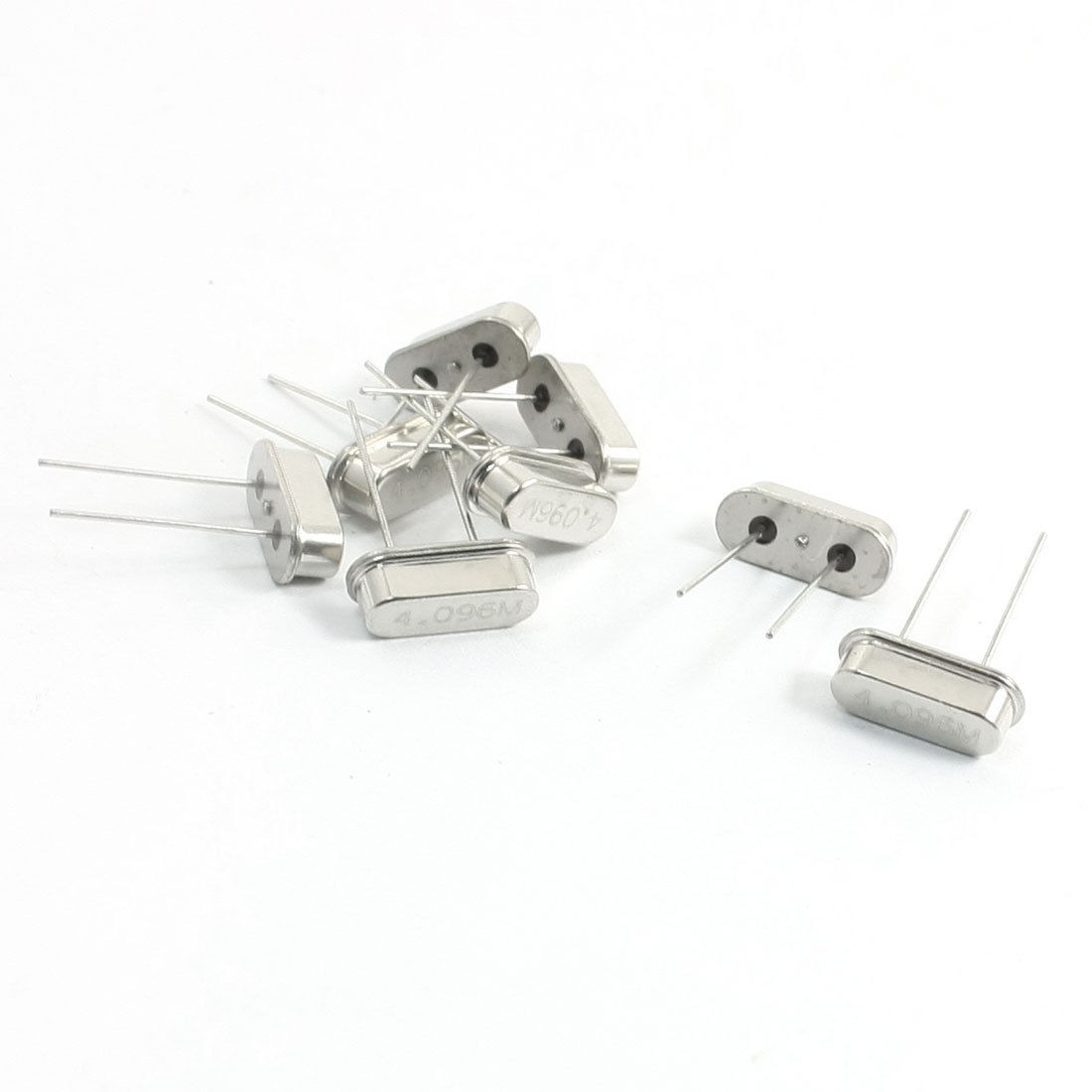 8 pcs Silver Tone 4.096MHz 20PF 2 Pins Quartz Crystal Oscillators