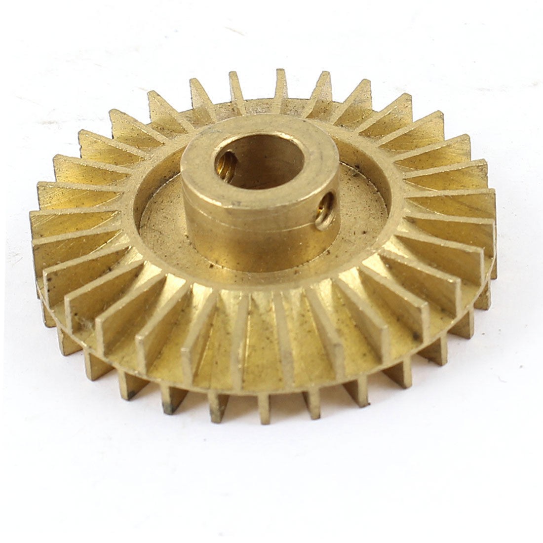 Water Pump Part Double Side 1.65" Diameter Gold Tone Brass Impeller