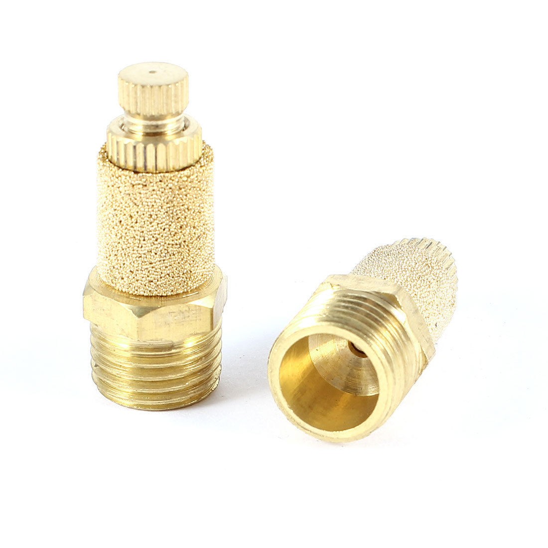 2pcs 1/4 PT Thread Adjustable Pneumatic Reduce Noise Exhaust Silencer Muffler