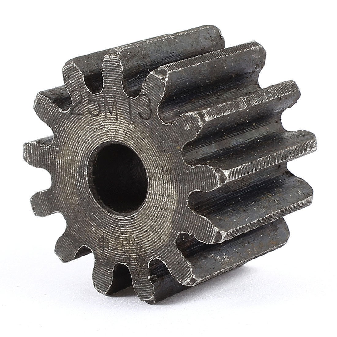 Gray 10mm x 37mm x 25mm Module 2.5 13 Teeth Metal Straight Spur Gear Wheel