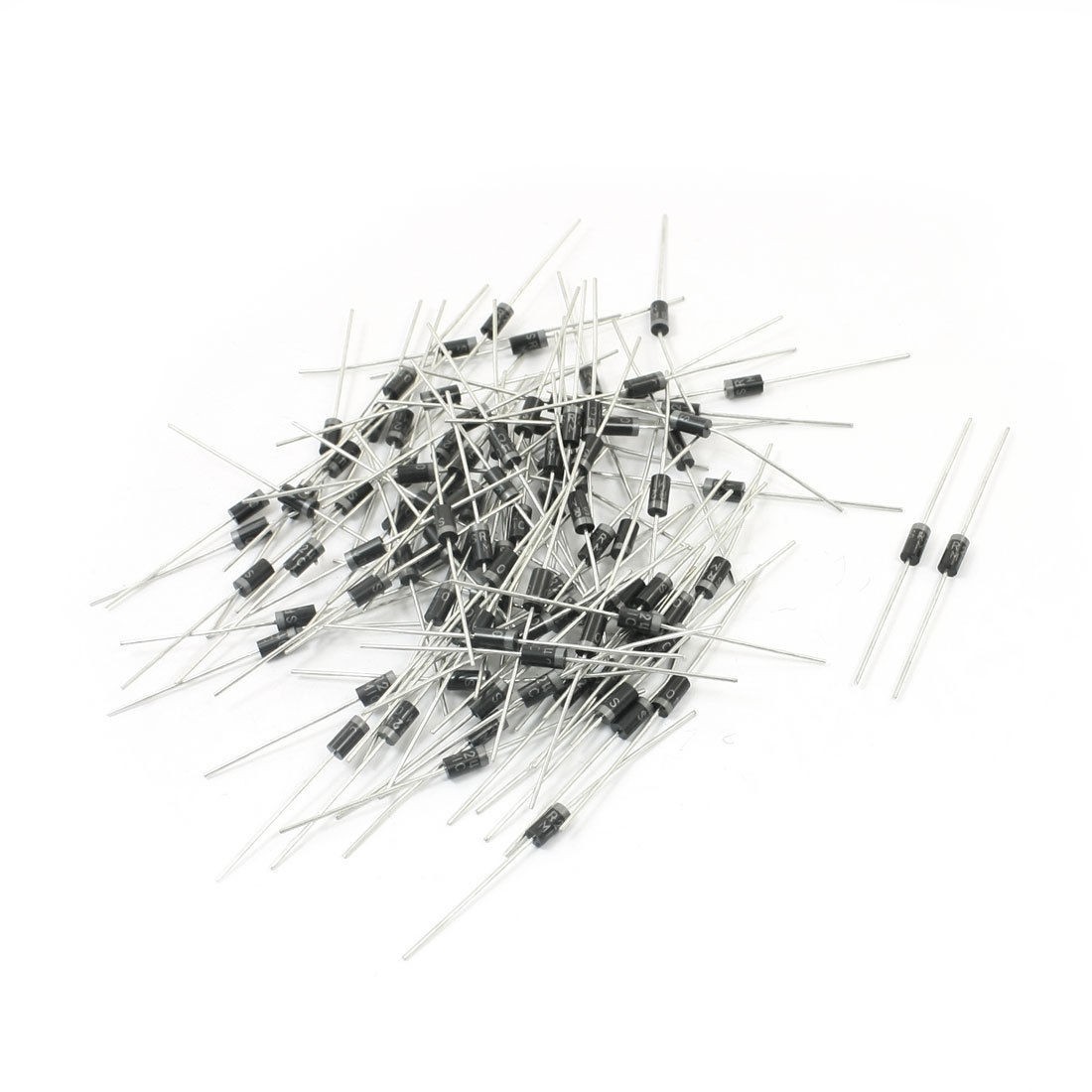 3mm x 6.5mm Cylinder Shaped Schottky Rectifier Diode 40V 2A SR240 100Pcs