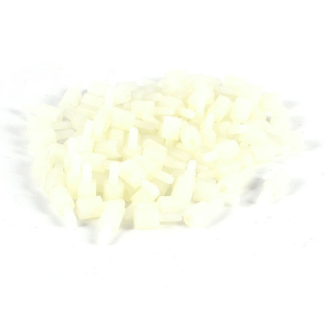 100 Pcs Nylon Hex Standoff Spacer M2 5x6 Female to M2 5x6 Male