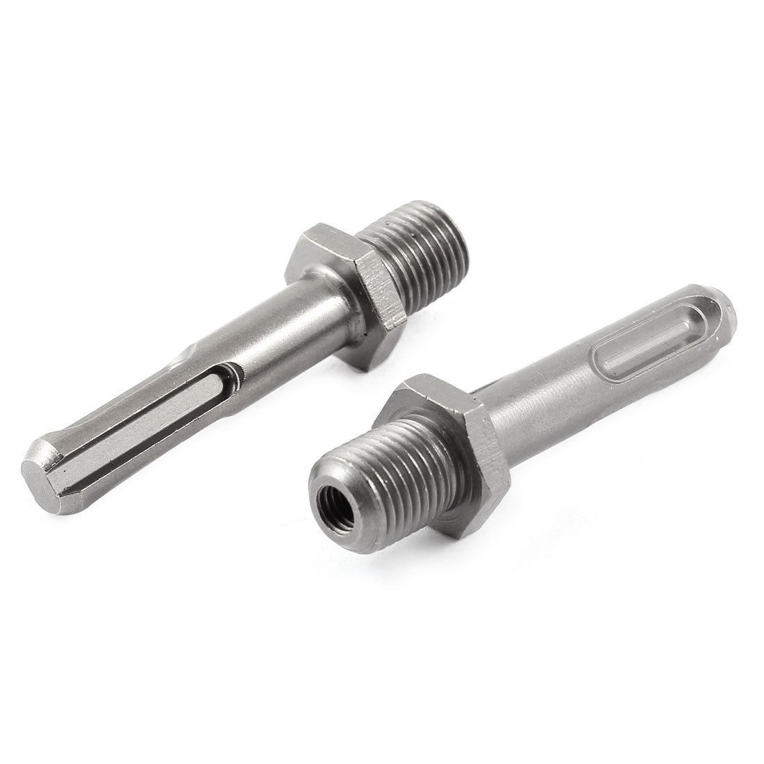 12mm Male Thread Four Hollow Square Shank Drilling Chuck Adapter 2pcs