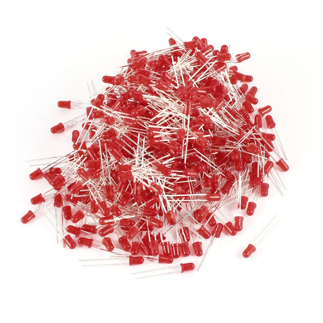 500 Pcs 3mm Round Head Red Light Emitting Diode Bulb Lamp