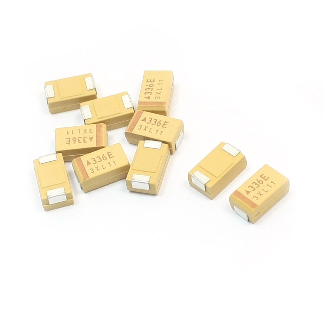 10Pcs SMT SMD 7343 D Type 33uF 25V Chip Tantalum Capacitors