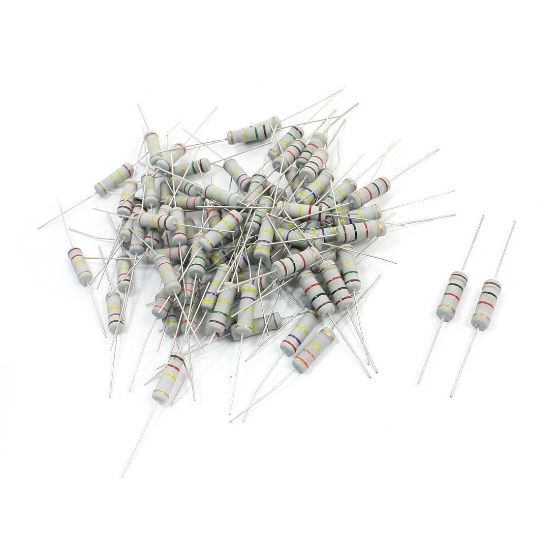 80Pcs 5% Tolerance Axial Lead Type Carbon Film Resistor Assortment Kit