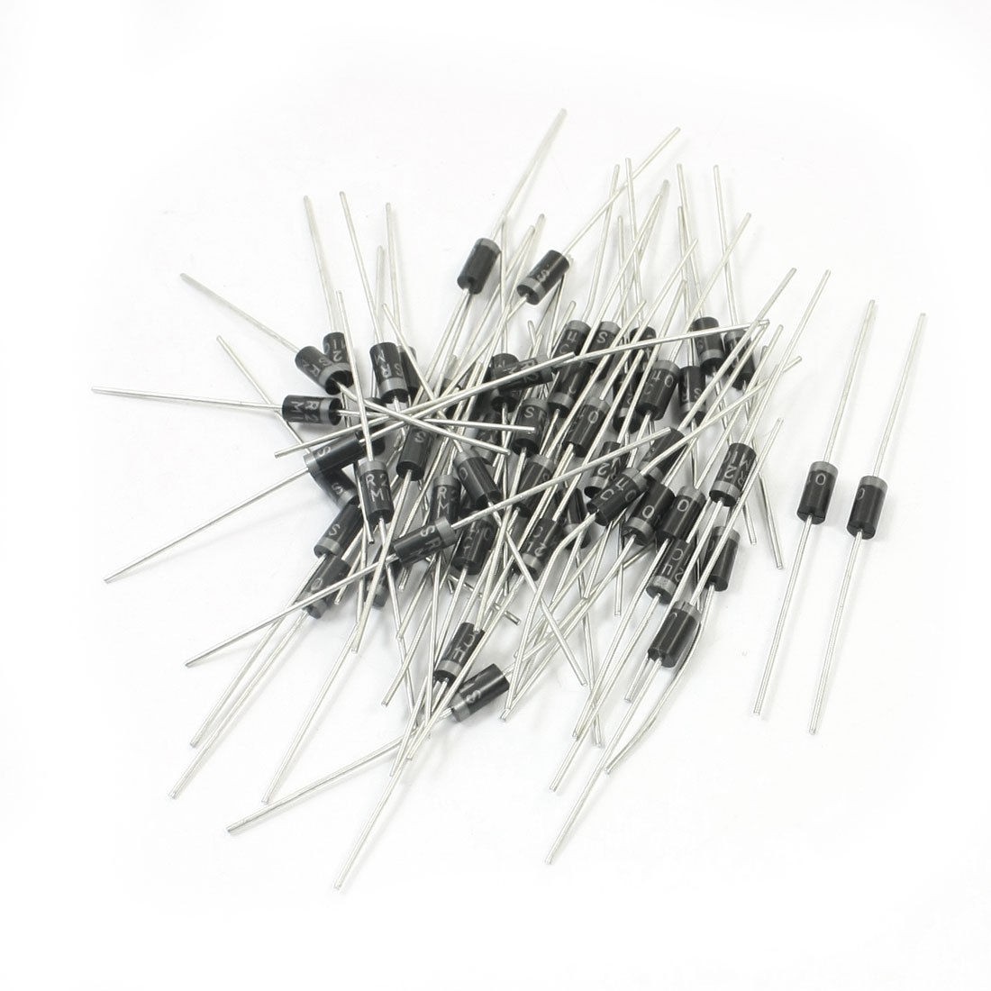 50Pcs SR240 40V 2A Cylindrical Schottky Rectifier Barrier Diode 3mm x 6.5mm