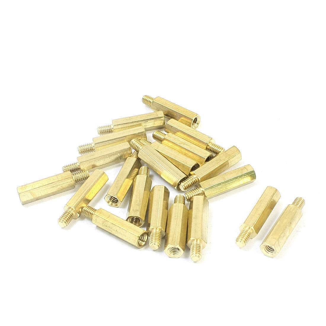 20 Pcs M3 x 20mm x 26mm Male to Female Brass Hexagonal Nut Standoff Spacer