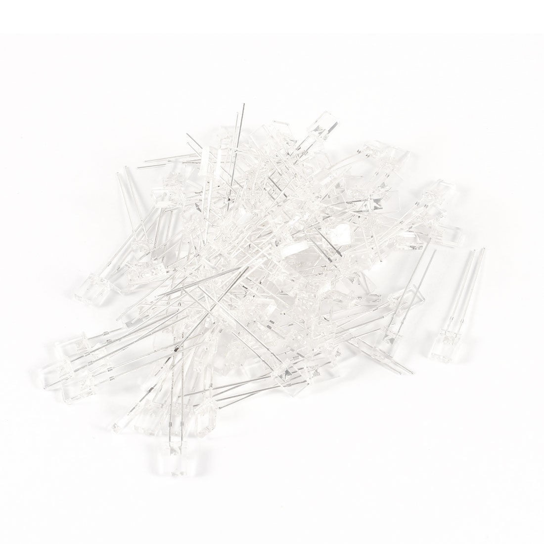 100 Pcs 2x5x7mm Rectangle Blue Diffused Light Emitting Diode LED Lamp Bulb