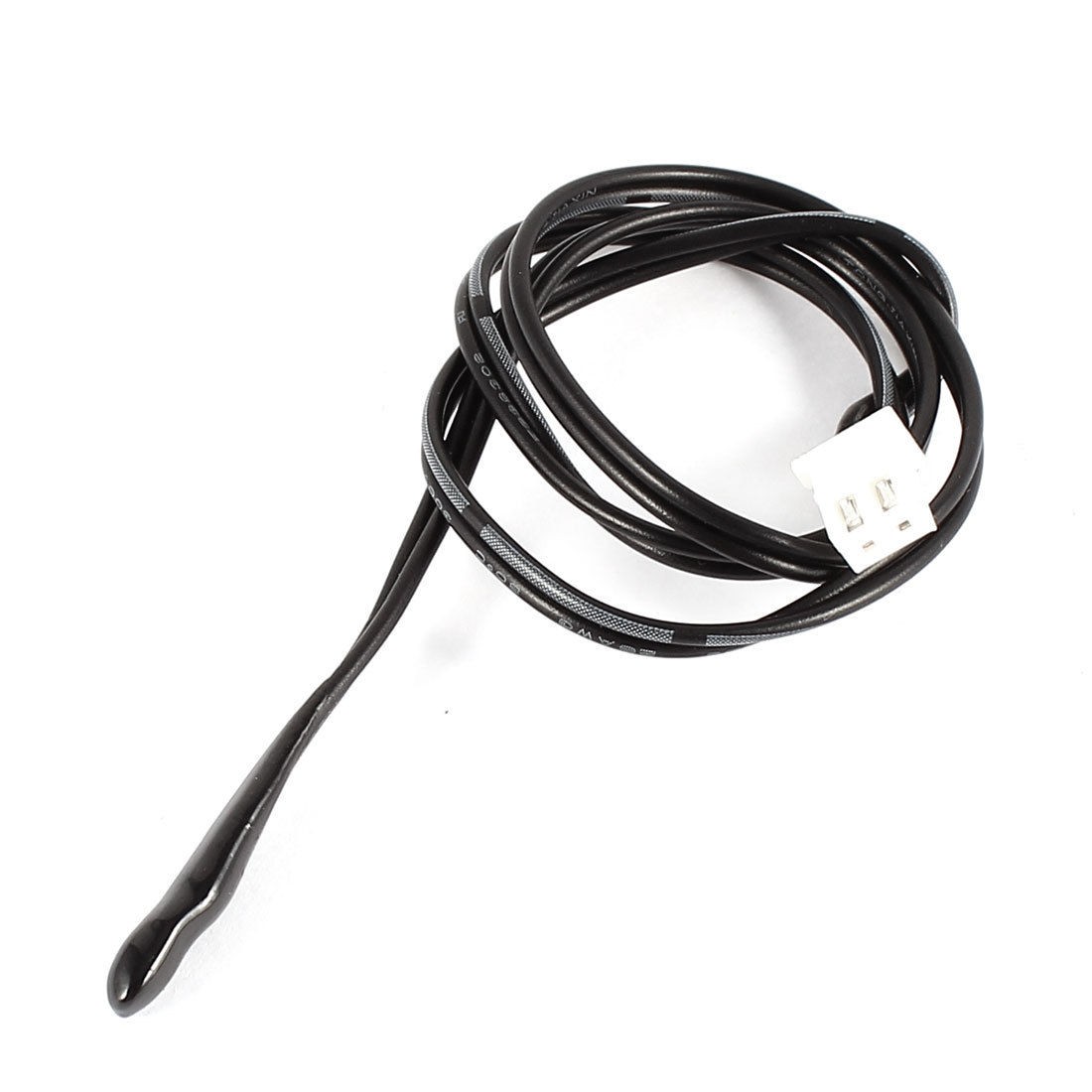 42.5cm Long 20K 2 Pin Terminals Temperature Sensor Black for Air Conditioner
