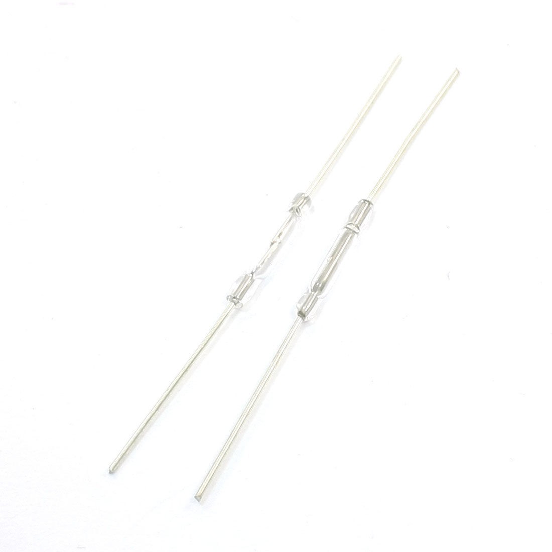 2Pcs Clear Glass Sealed Axial Leading Reed Switch DC 75V/100V 0.5A TS560