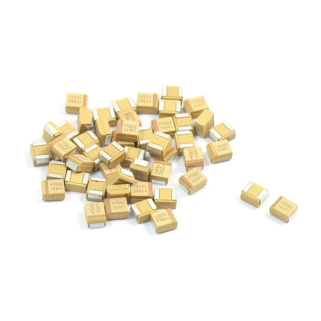 50pcs B Type Surface Mount 10uF 25V Chip Tantalum Capacitors