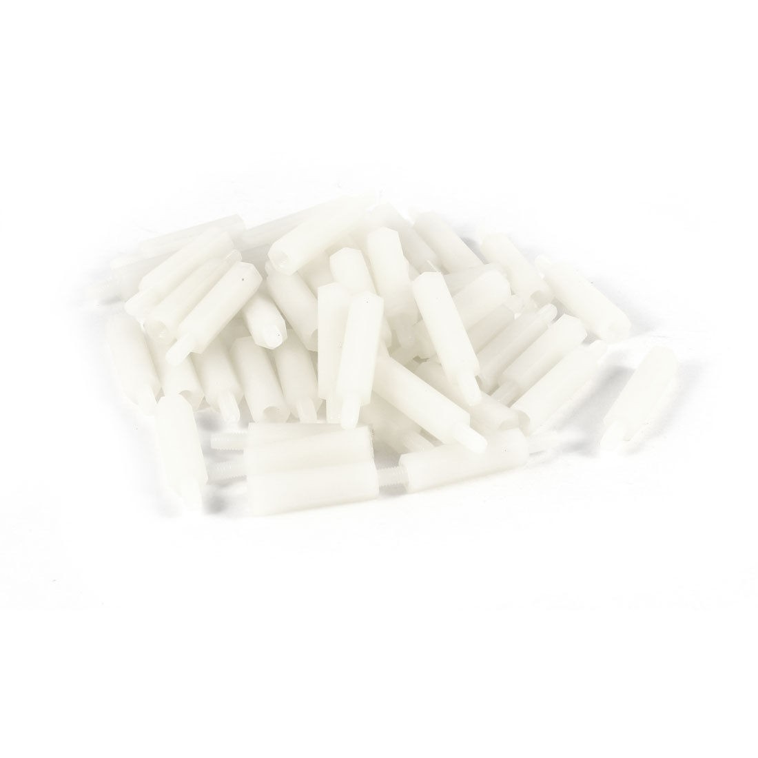 50pcs Female to Male M3X20 6mm Nylon Hex Standoff Spacer Replacement