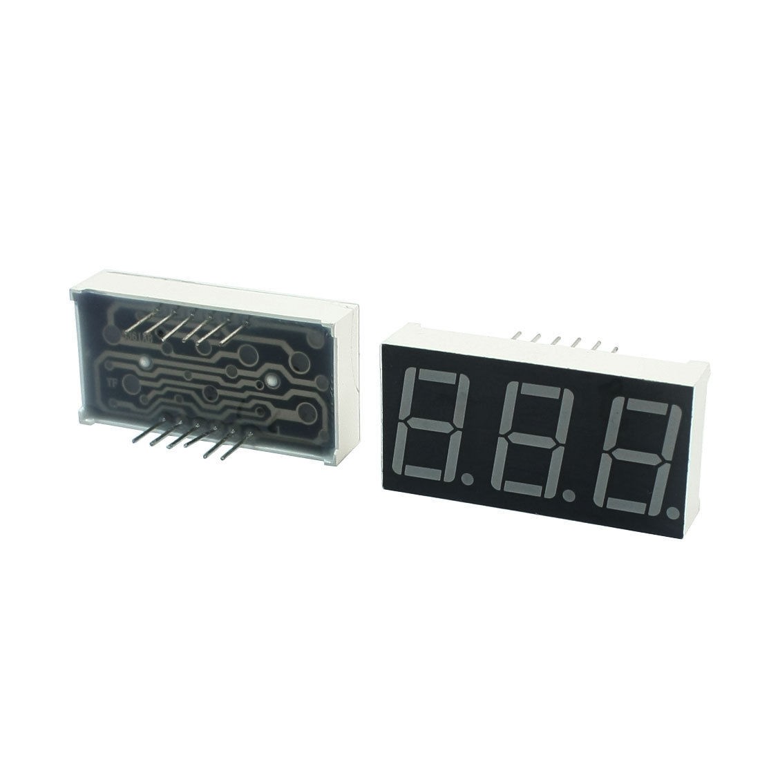 Red LED Digital Display 3-Bit 7-Segment Common Anode 0.56" 2 Pcs