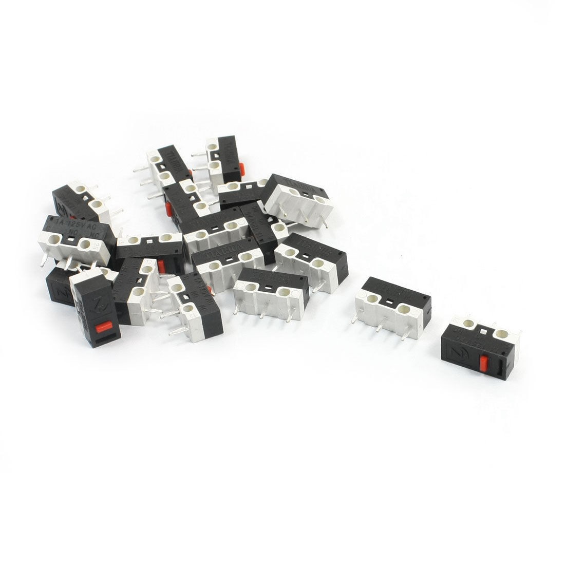 AC 125V 1A SPDT 3-Pin Momentary Push Button Micro Limit Switches 20Pcs