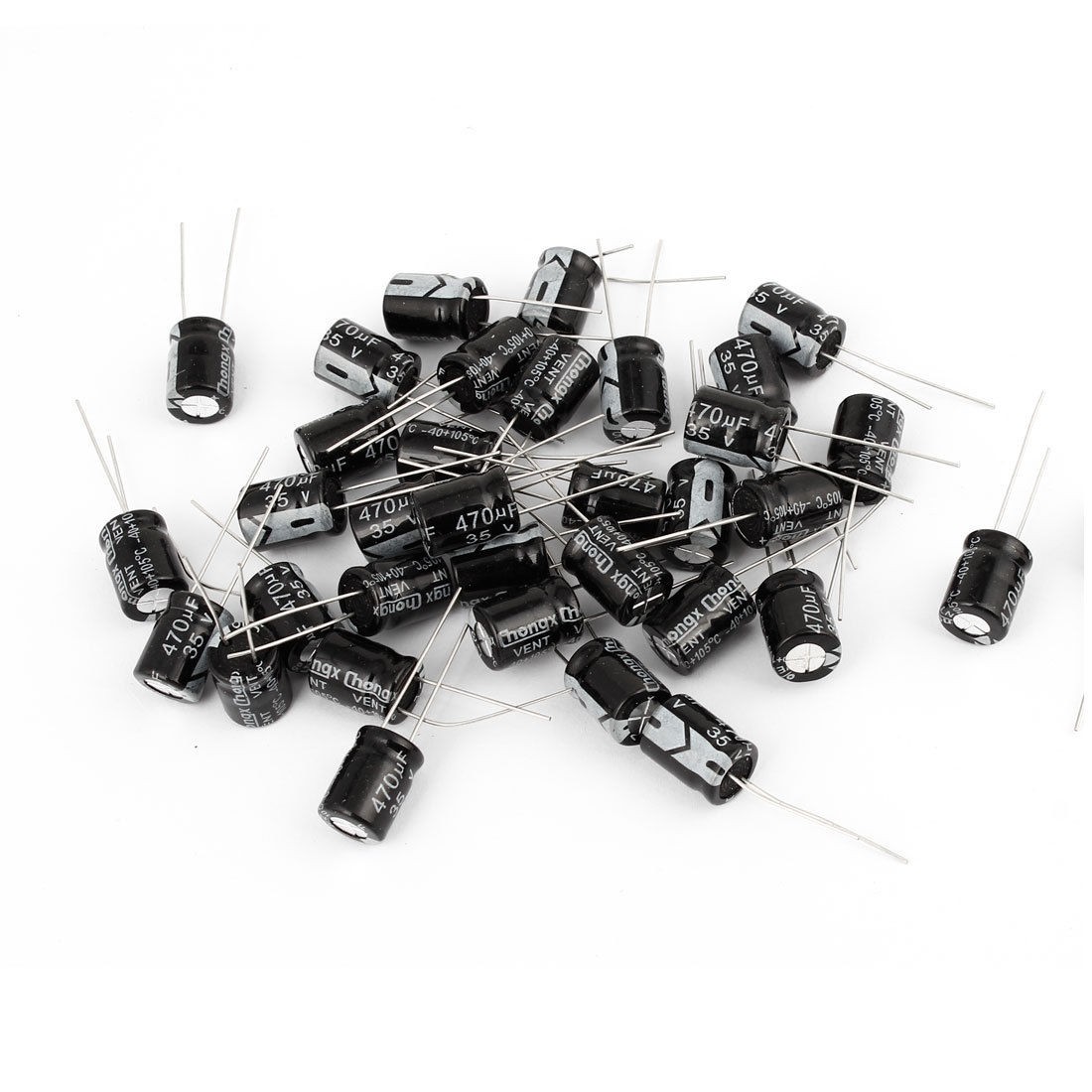 30PCS 14 x 10mm Radial Lead Electrolytic Capacitor 35V 470UF