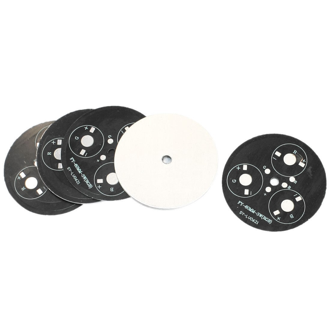 5PCS Aluminum Base Plate DIY PCB 6cm Diameter for 3 x 1W/3W RGB LEDs in Series
