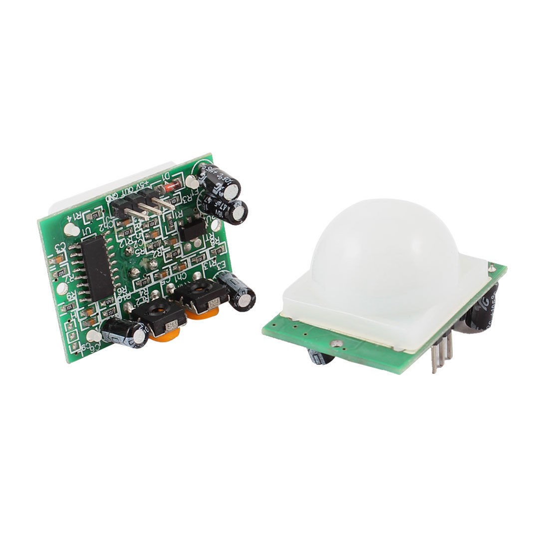 2 Pcs HC-SR501 Model Wall Mounting Infrared Pir Motion Sensor Module DC 5-20V