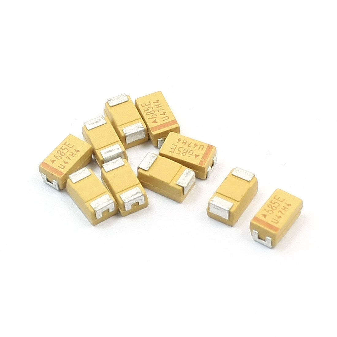 10pcs 6032 C Type Surface Mount 6.8uF 25V Chip Tantalum Capacitors