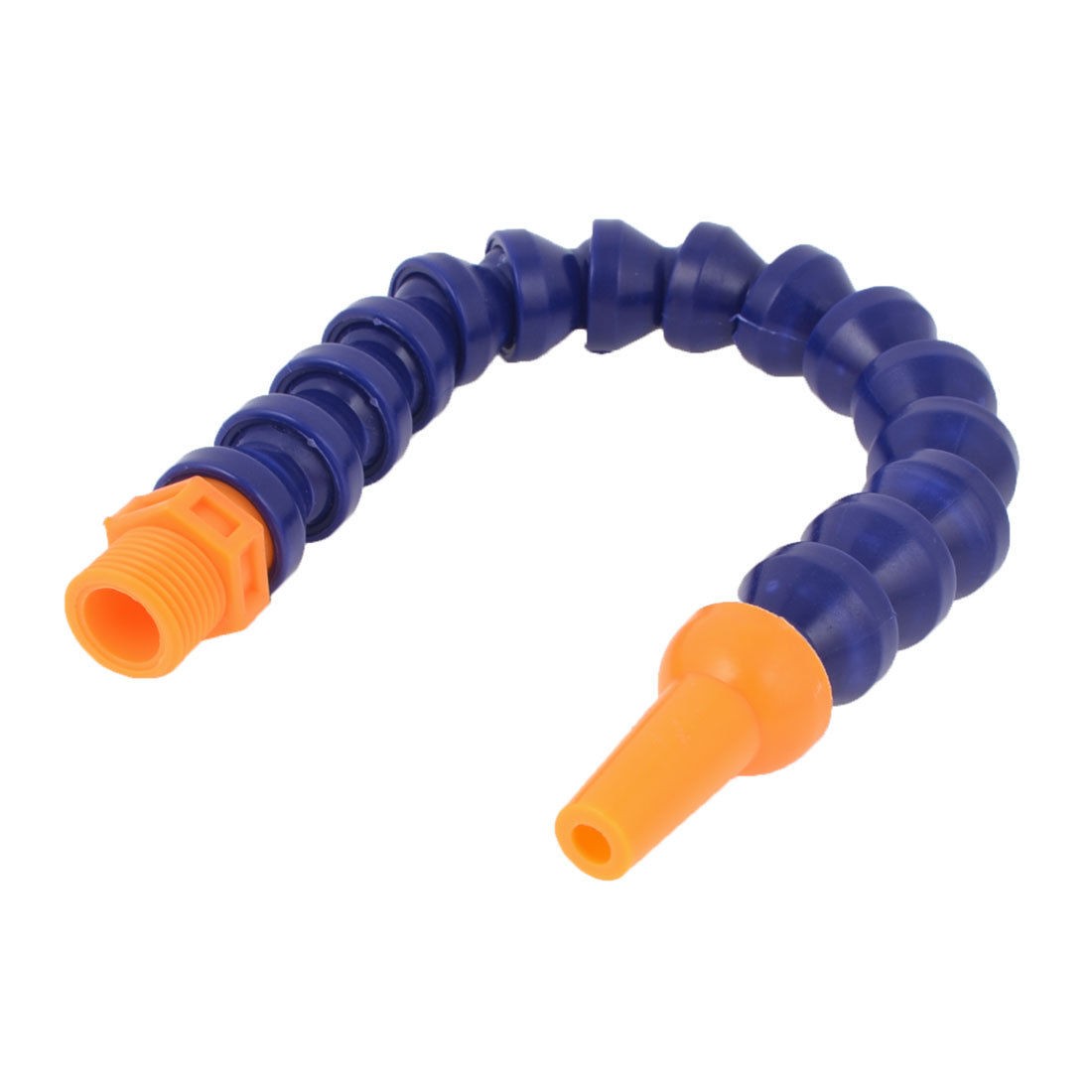 Blue Orange Plastic Flexible Water Oil Coolant Pipe 1/2PT Thread
