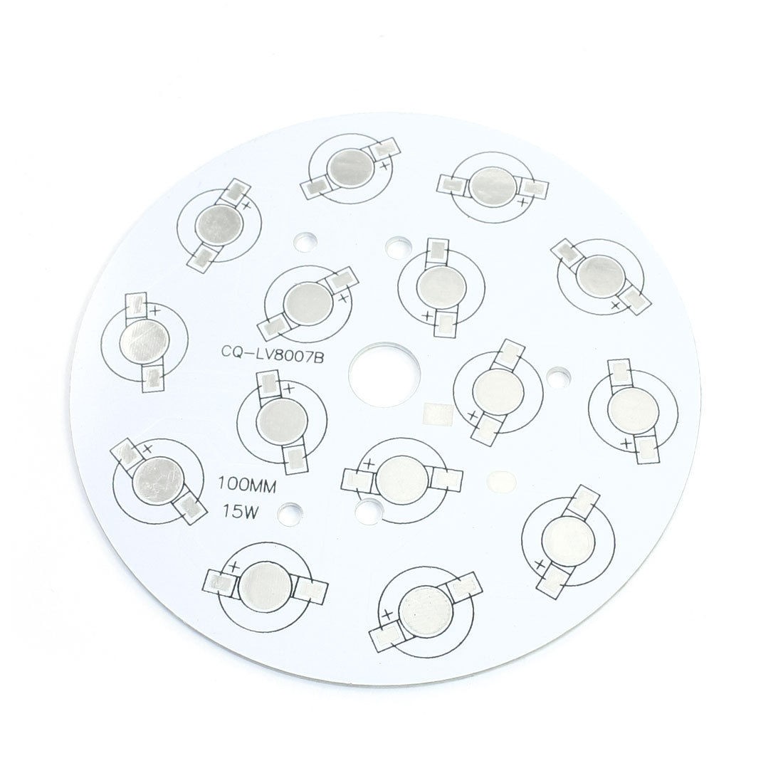 100mm Diameter Round Aluminum Base Plate DIY PCB for 1W/3W High Power 15LED