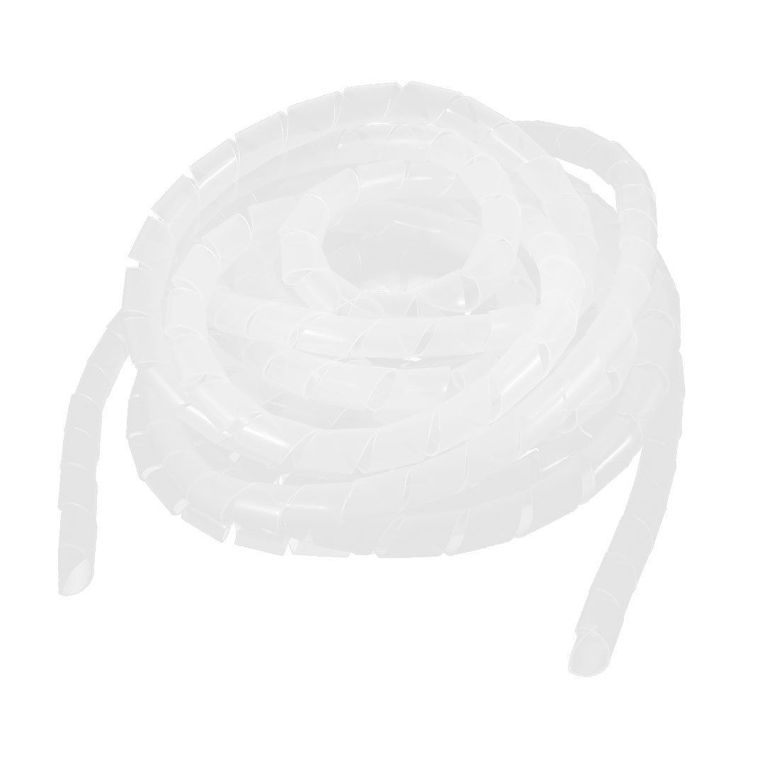 39Ft 12M Spiral Cable Wire Wrap Tube Desktop PC Manage Cord 8mm