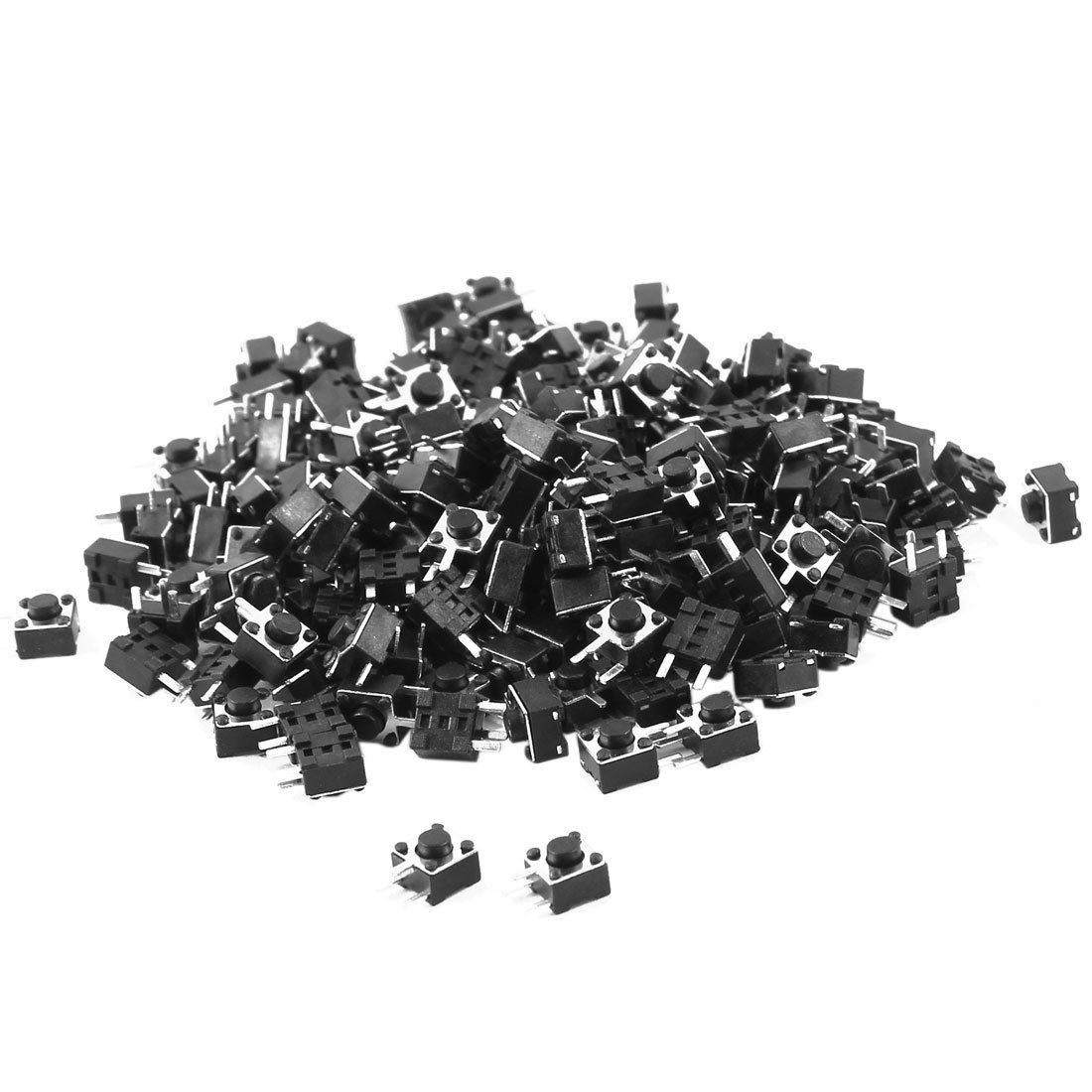 200 Pcs PCB Mounted Momentary 3-pin Tact Pushbutton Switch 4.5mmx4.5mmx3.<wbr/>8mm