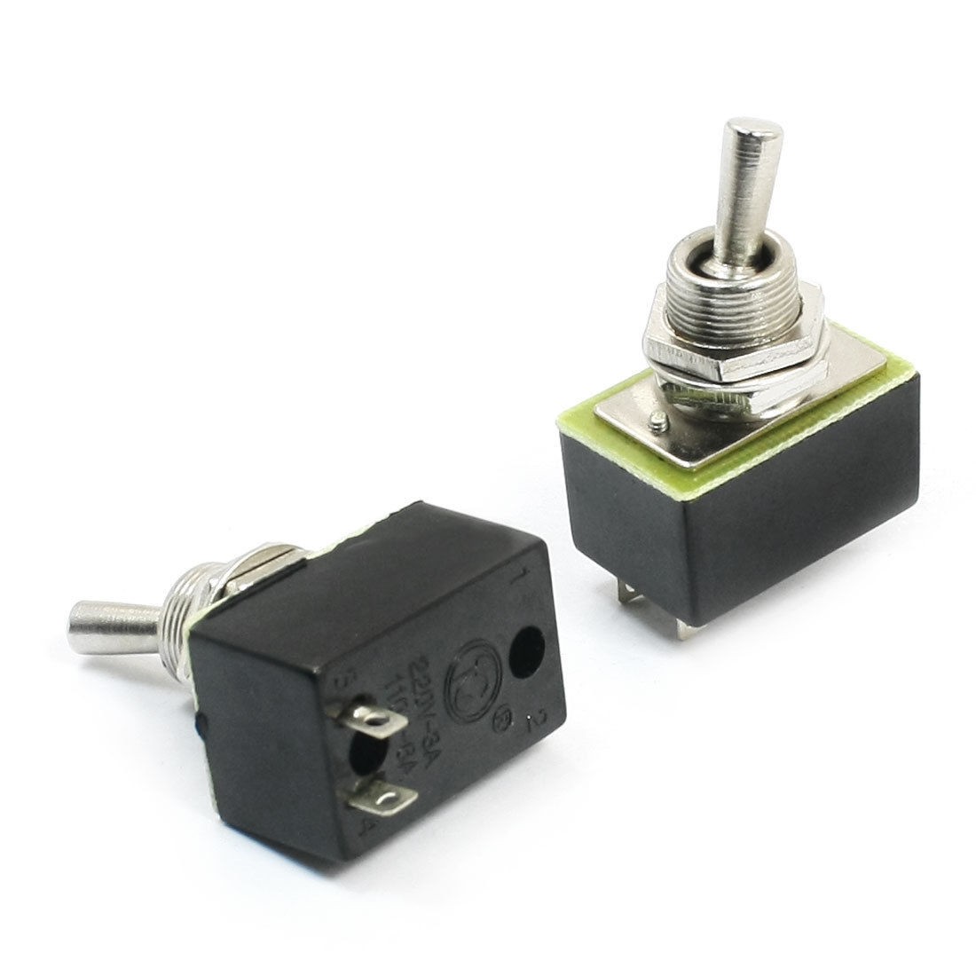 SPST ON/OFF 2 Position Power Control Toggle Switch AC 110V 6A KN3A 1X1 2pcs