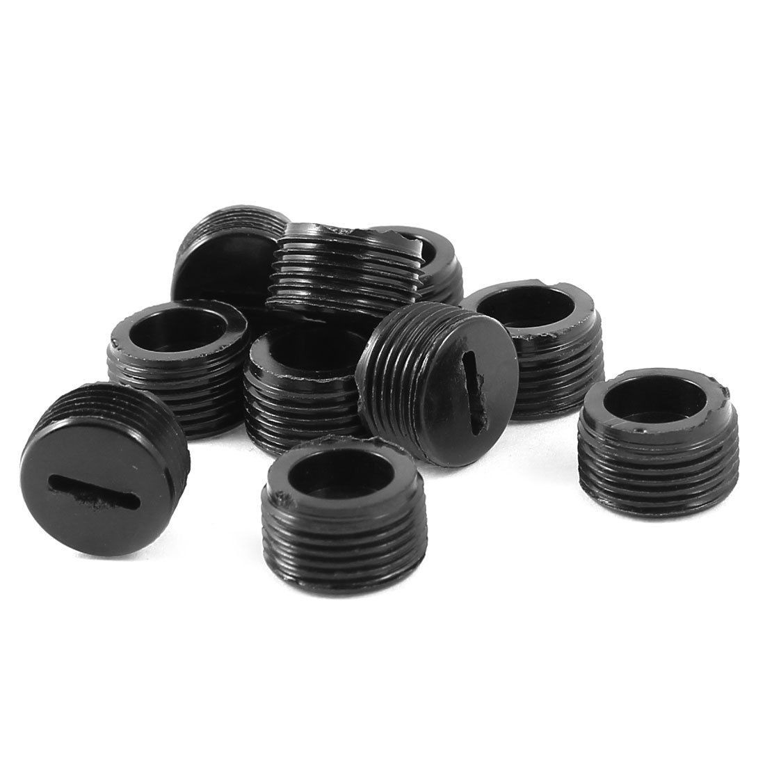 10 Pcs Plastic Electric Tool 13mm External Thread Dia Carbon Brush Holder Cap