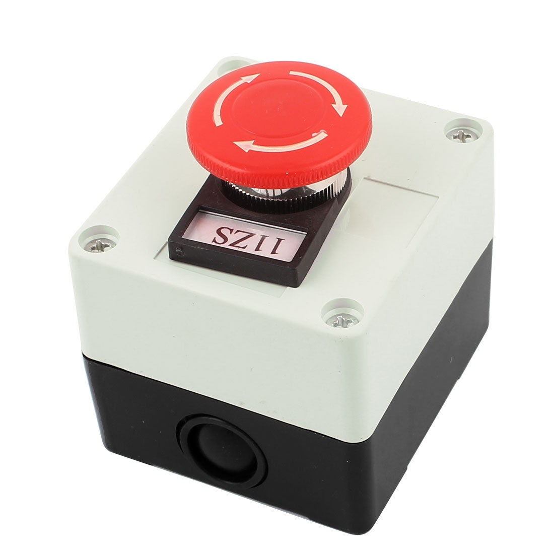 Ui 800V Ith 10A DPST Rotary Reset Red Mushroom Head Push Button Switch