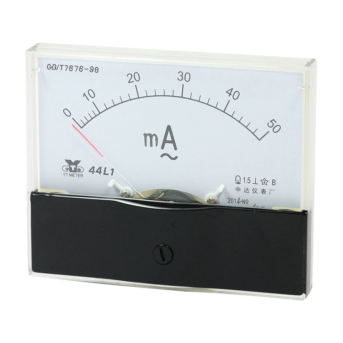 44L1 AC 0 -50mA Class 1.5 Precision Vertical Mounted Analog Ammeter Amperemeter