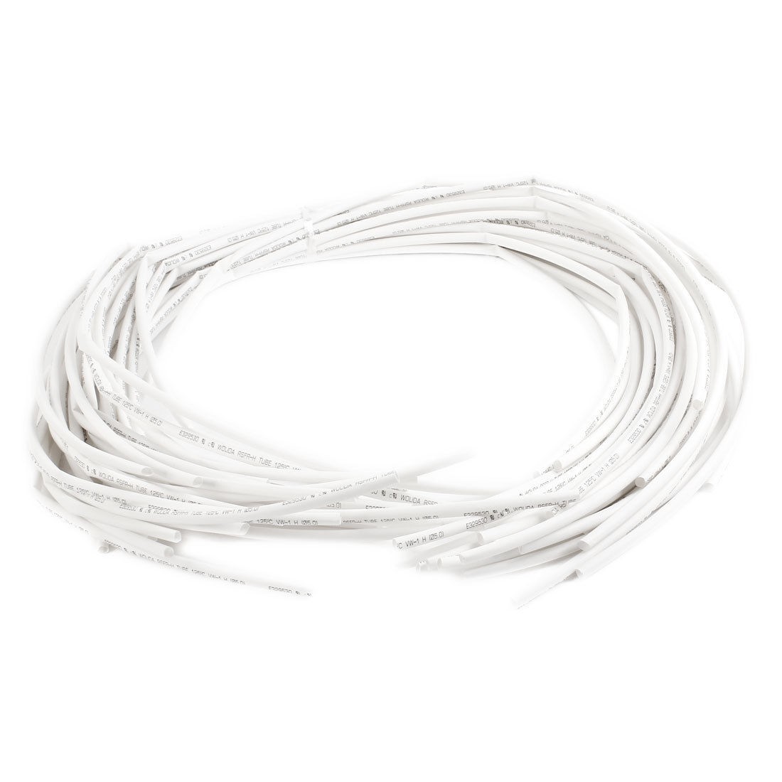 1M 5mm Dia Polyolefin Heat Shrinking Shrinkable Tubing Tubes White 28pcs