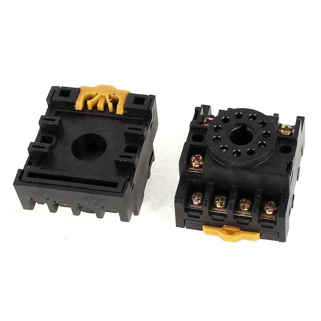 2Pcs PF113A 11P Screw Terminals Time Relay Base Socket 12A 300V