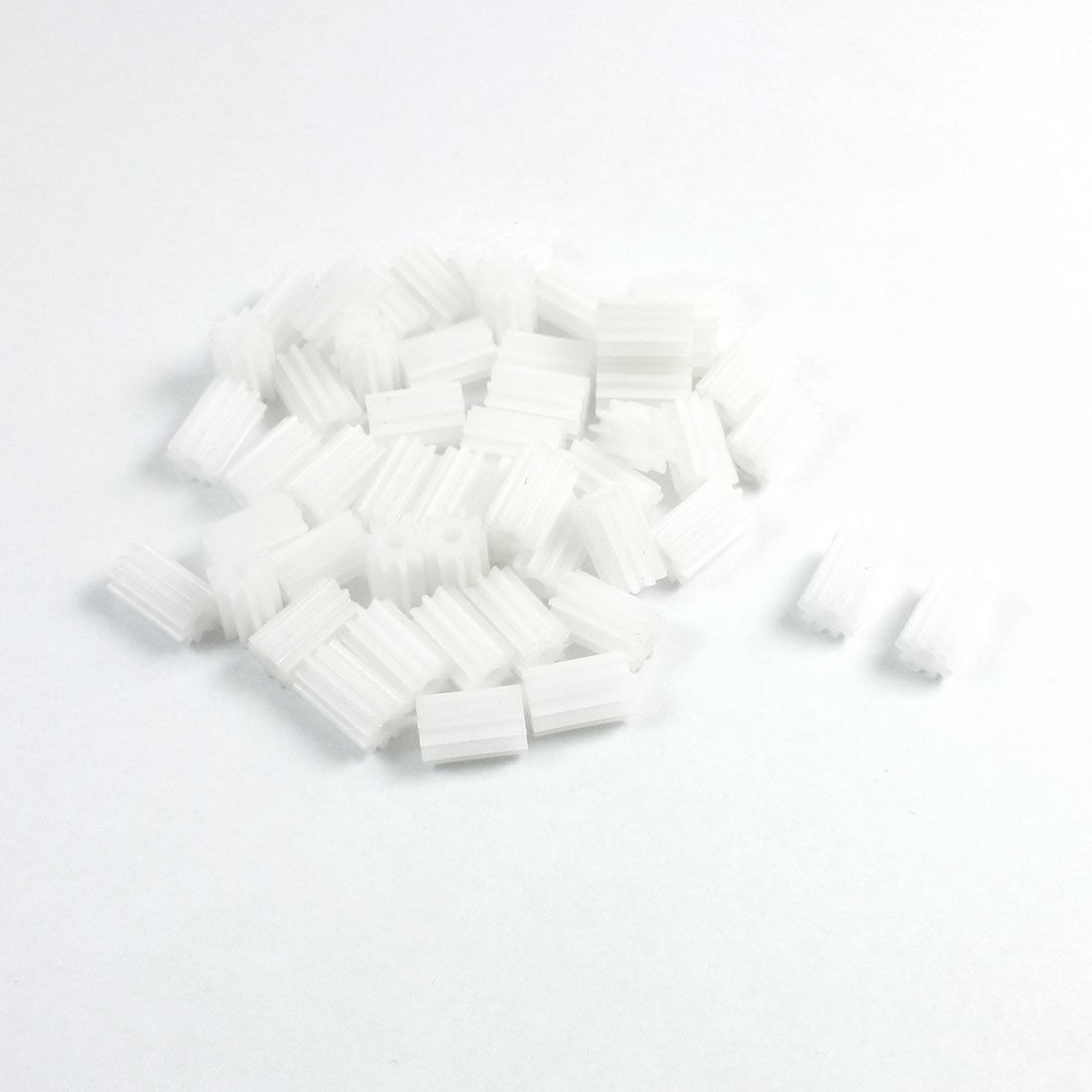 50Pcs 6mm x 2mm 10 Teeth Plastic Single Steering RC Toy Motor Spindle Gear