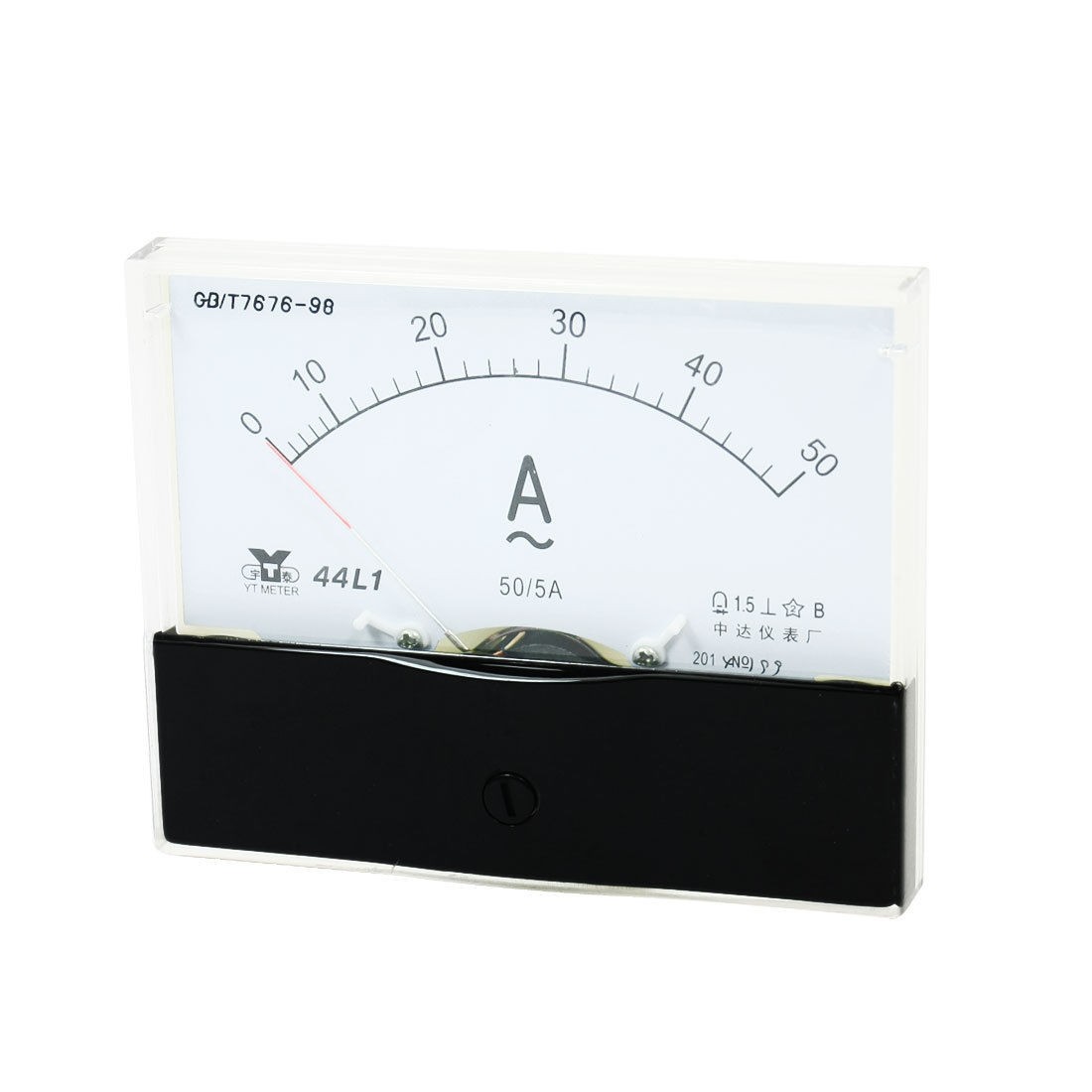 44L1 AC 0 -50A Plastic Case Vertical Mounted Panel Analog Ammeter Amperemeter