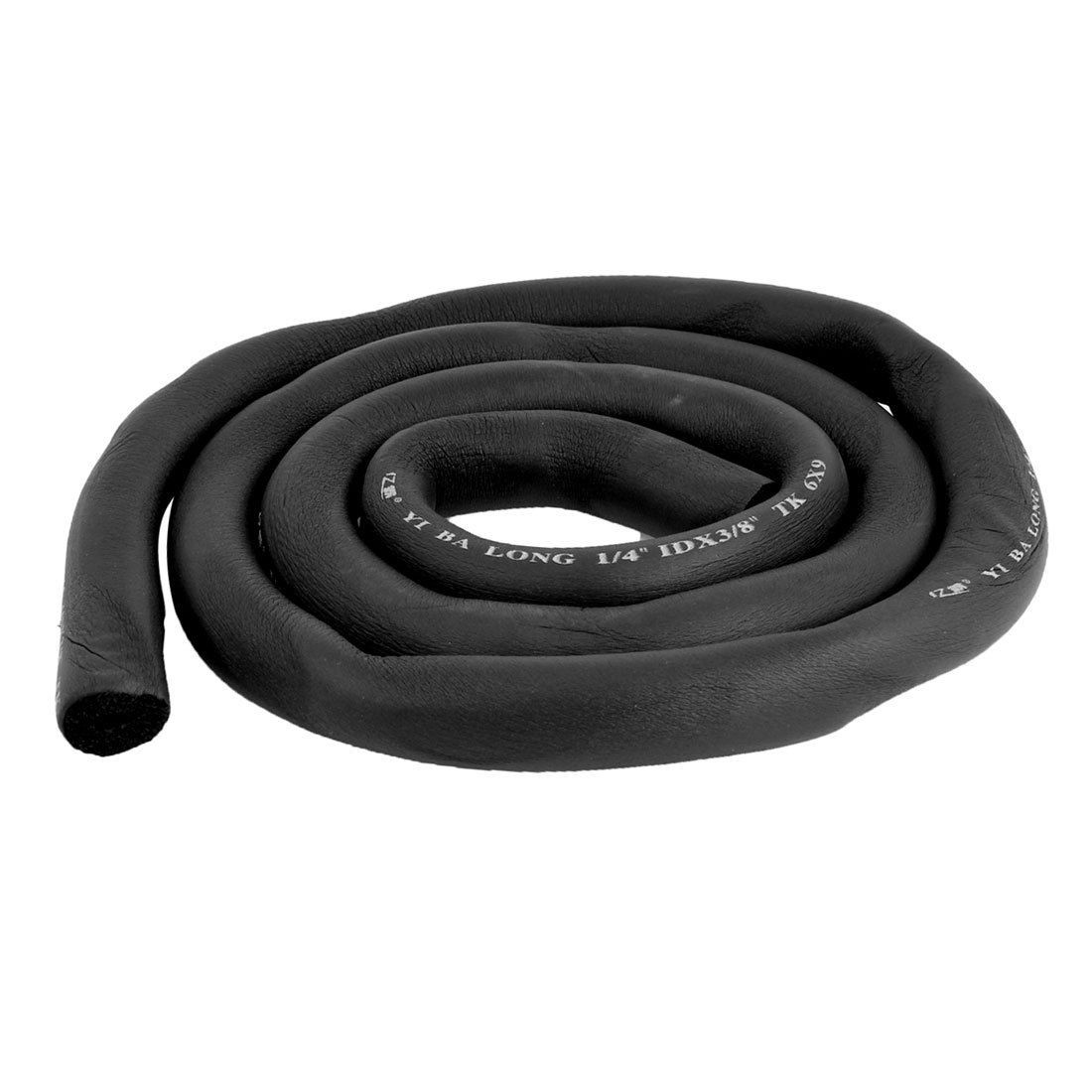 Soft Foam Heat Cold Insulation Pipe Hose Black for Air Conditioner