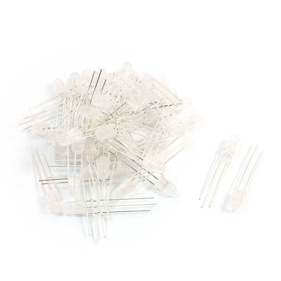 50 Pcs DC 1.8V-2.0V Common Anode Red Green F5 LED Light Emitting Diodes 5mm Dia