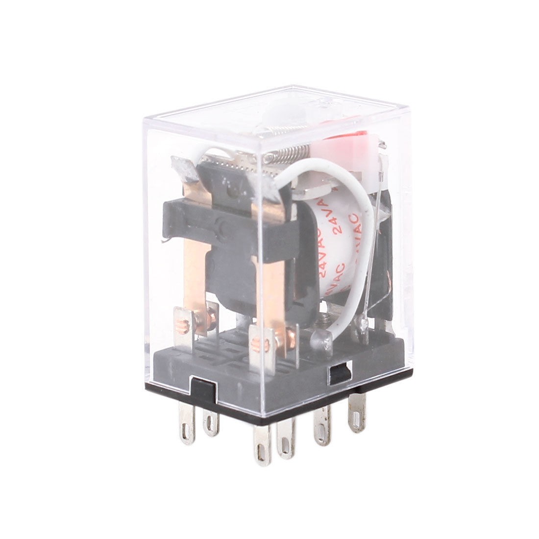 HH52PL AC 24V Coil 8 Pins DPDT Red LED Indicator Light Power Relay