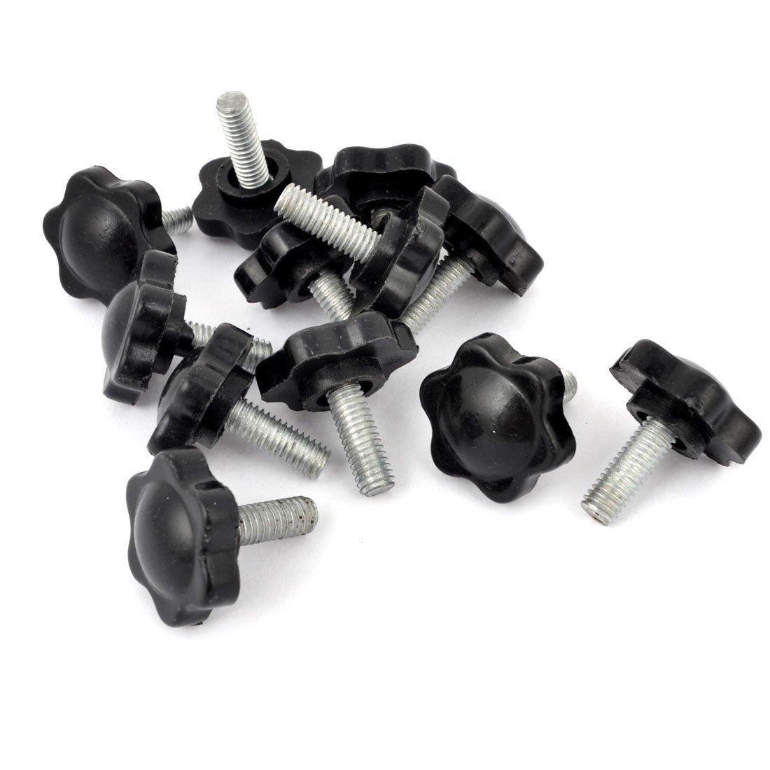 25mm Star Head Dia Replacement 6mmx15mm Clamping Screw Knob Grip 12 Pcs