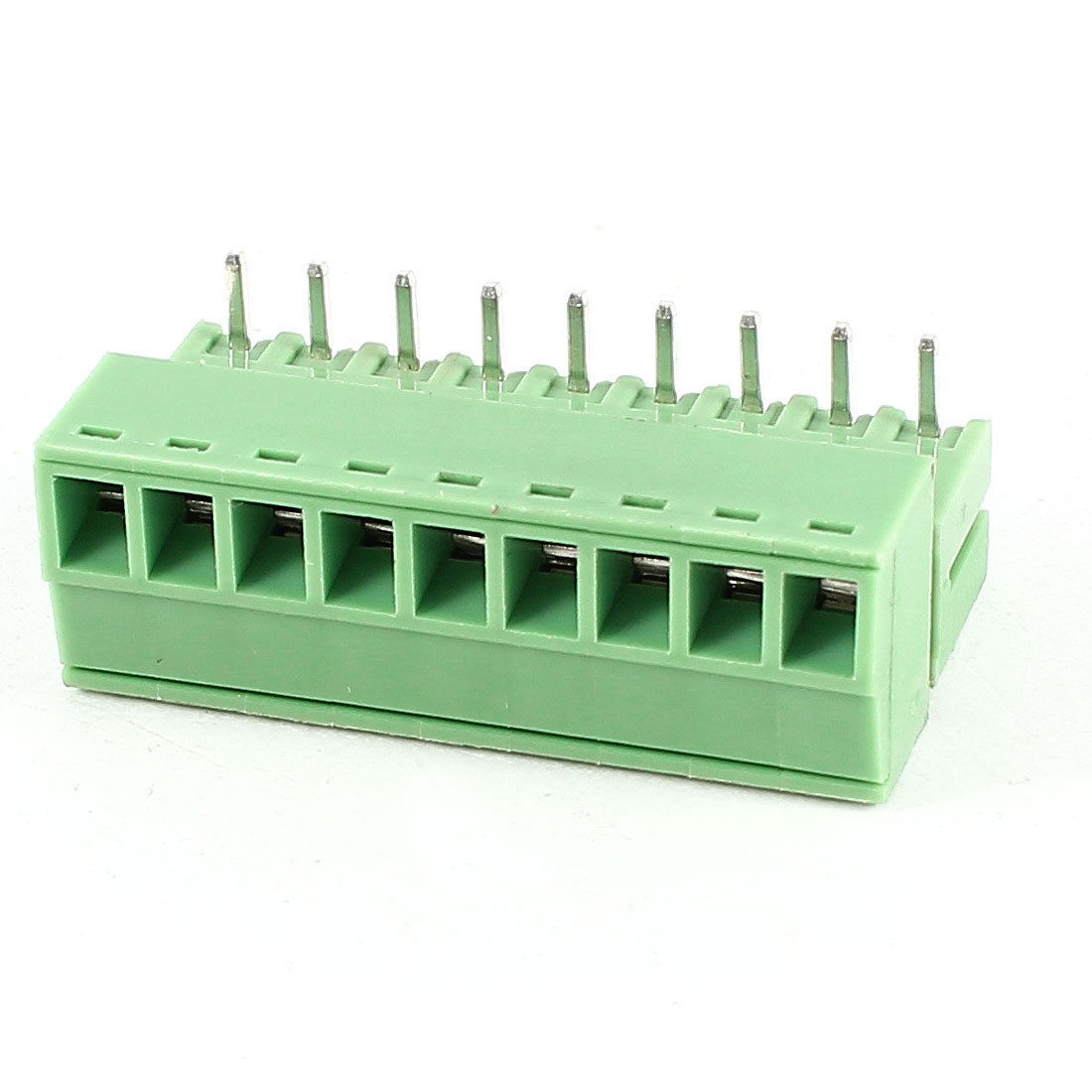 Green 9Pin 3.5mm Spacing PCB Screw Terminal Block Connector 300V 8A AWG22-16
