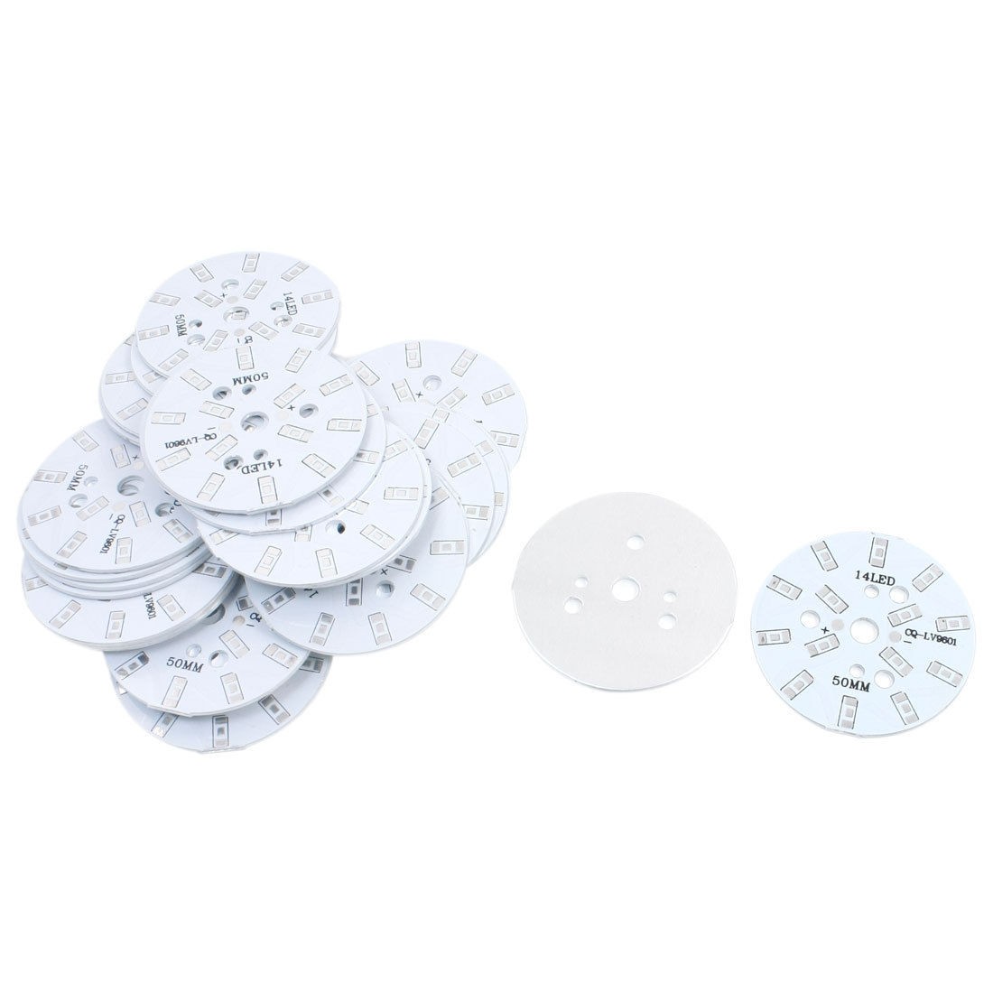 30Pcs 50mm Circle Aluminum PCB Circuit Board for 14 x 1/2W 5730 SMD LED