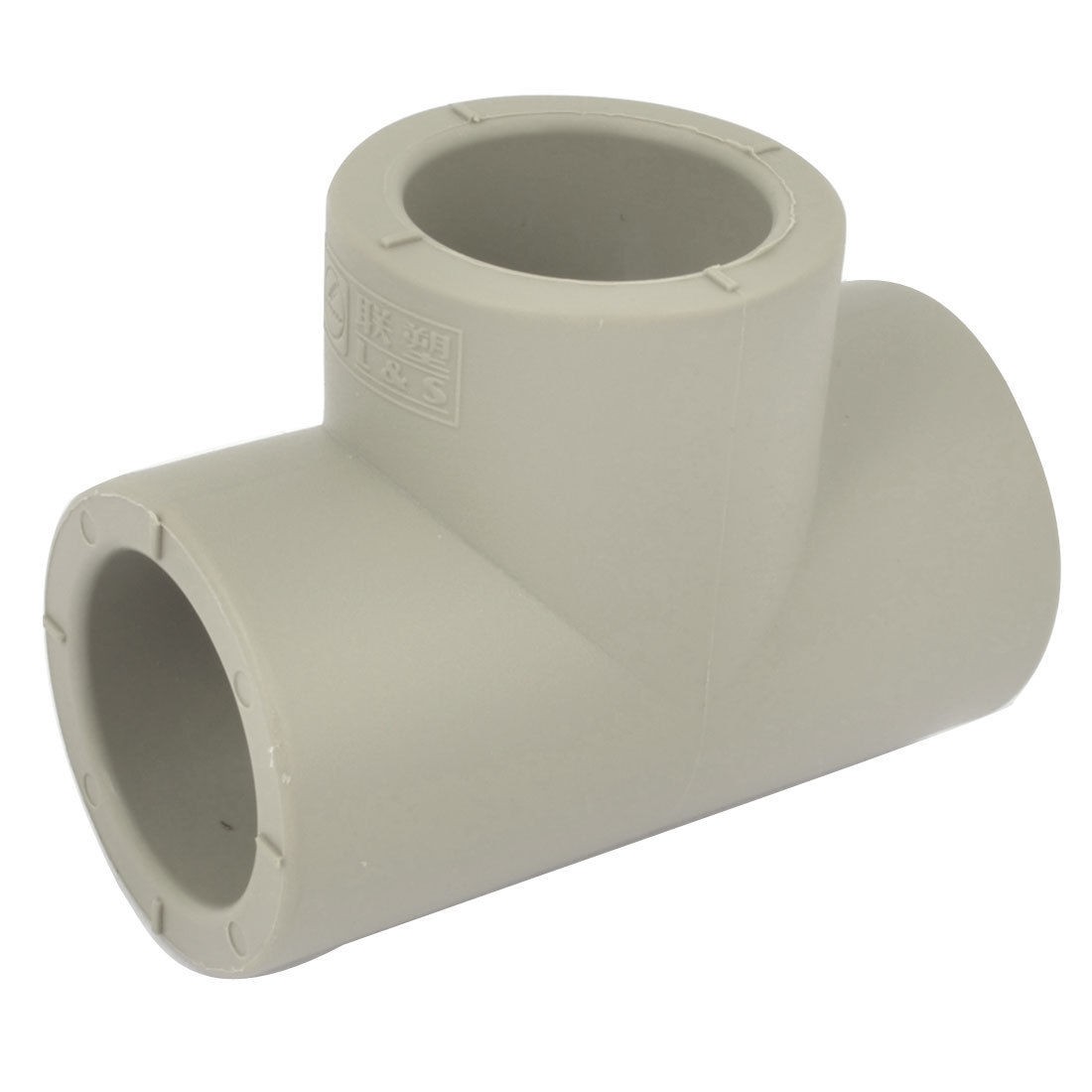 Gray PVC 25mm Tee 3 Way Water Pipe Tube Adapter Connector